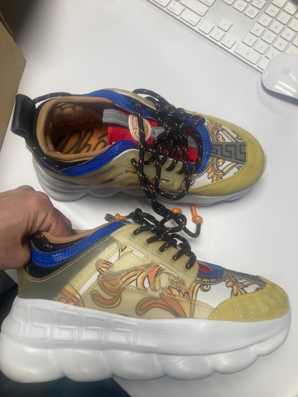 Versace chain reaction sneakers EU39 US8.5 cute - Picture 5 of 10